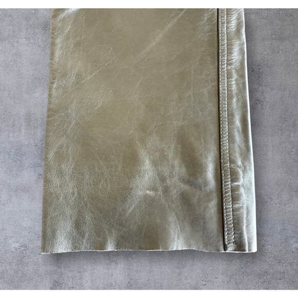 Vtg Black Leather Moto Pants Men’s 38 Biker Rocker Punk Y2K - Picture 9 of 11